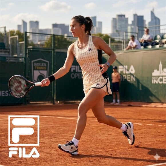 Fila Tops - Fila Nina Tennis Performance Iconic RaceBack Tank Top - PW431112 - Medium - NWT